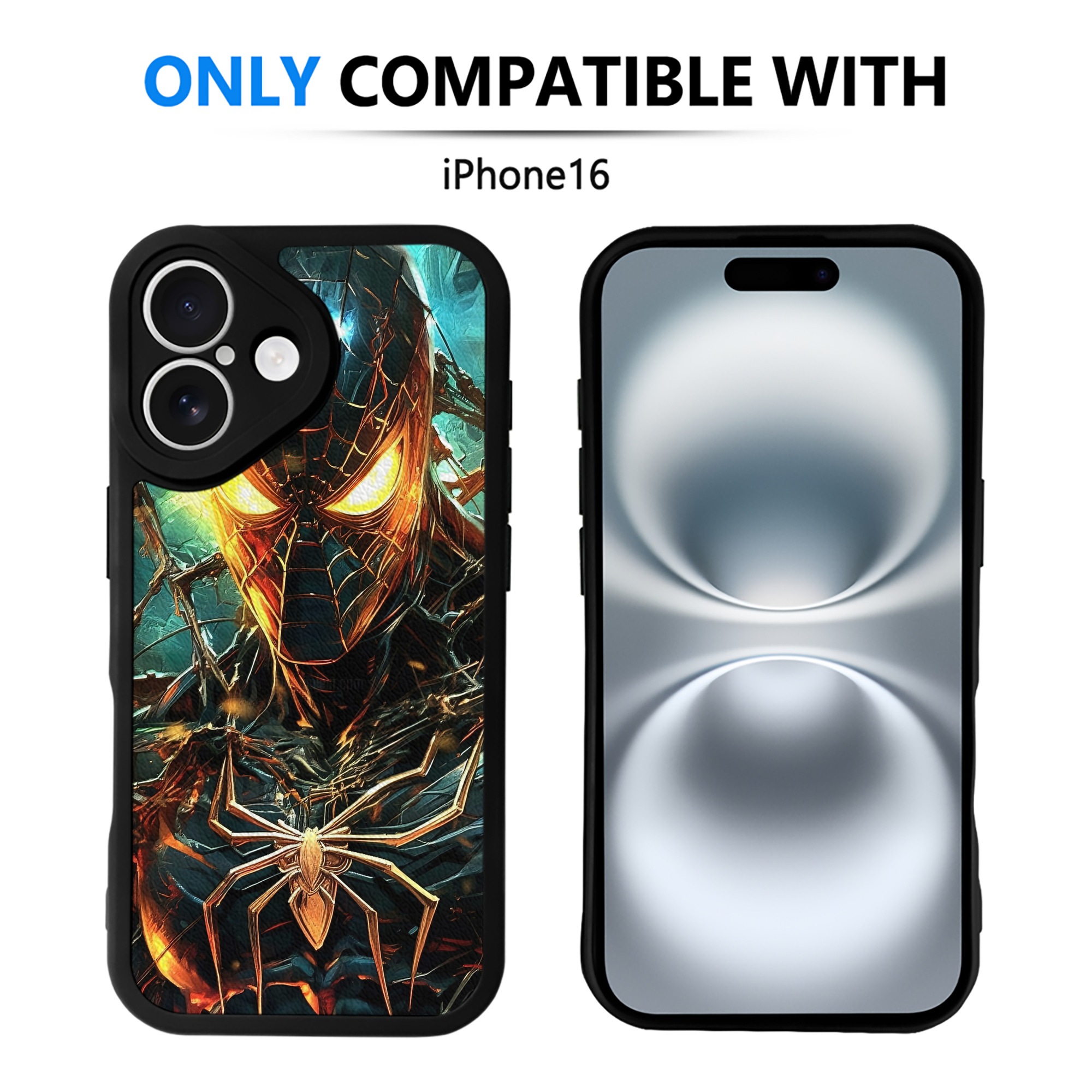 Spider Man スパイダーマン 【iPhone 16シリーズ対応】シリコンスマホケース（レザー調） 材質：シリコン